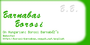 barnabas borosi business card